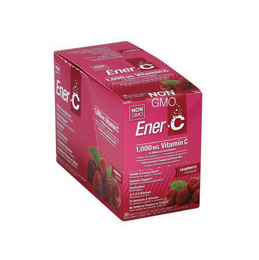 Ener-C Multivitamin Drink Mix, Vitamin C with Mineral Ascorbates, Raspberry, 1,000 mg