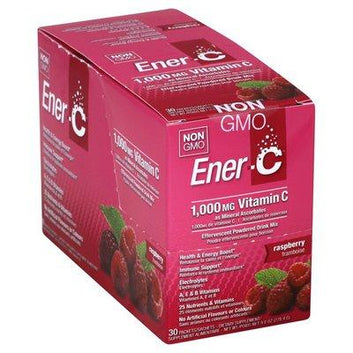 Ener-C Multivitamin Drink Mix, Vitamin C with Mineral Ascorbates, Raspberry, 1,000 mg