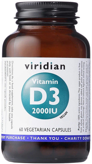 Vitamin D3 2000iu 60 capsules Viridian